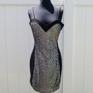 NWT Alberto Makali Sequin Front Mini Dress